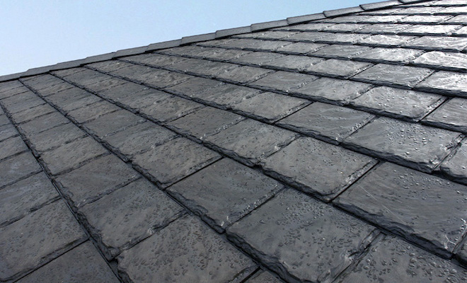Rubber tiles roofing image