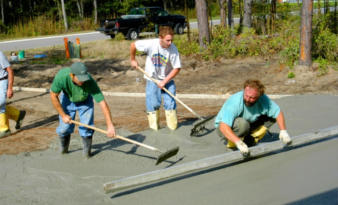 building concrete drive