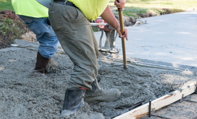 building concrete driveway