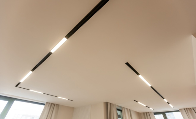 suspended ceiling with lights